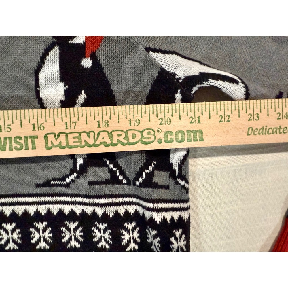 14th & Union Penguin Ugly Christmas Sweater Men's Medium Novelty Graphic Knit - Picture 4 of 11